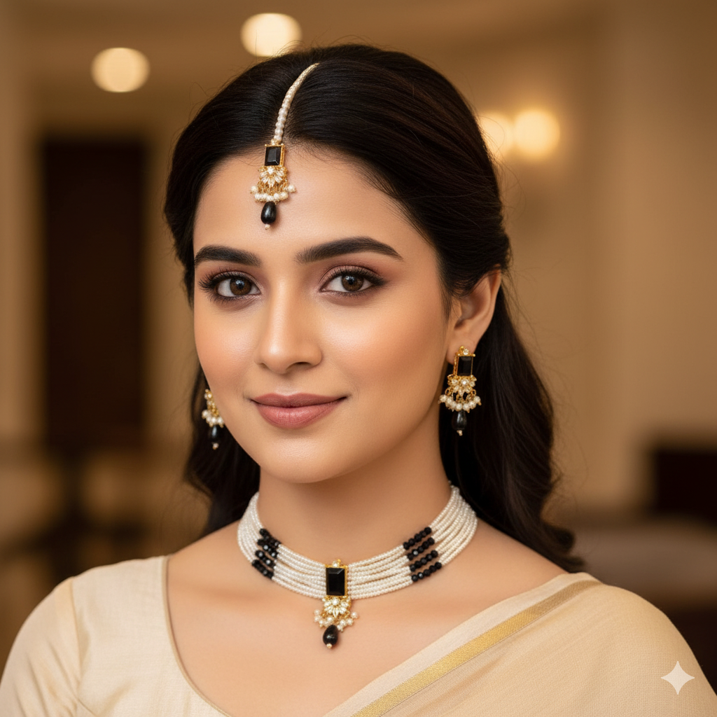 Necklace Set  Blacik & White