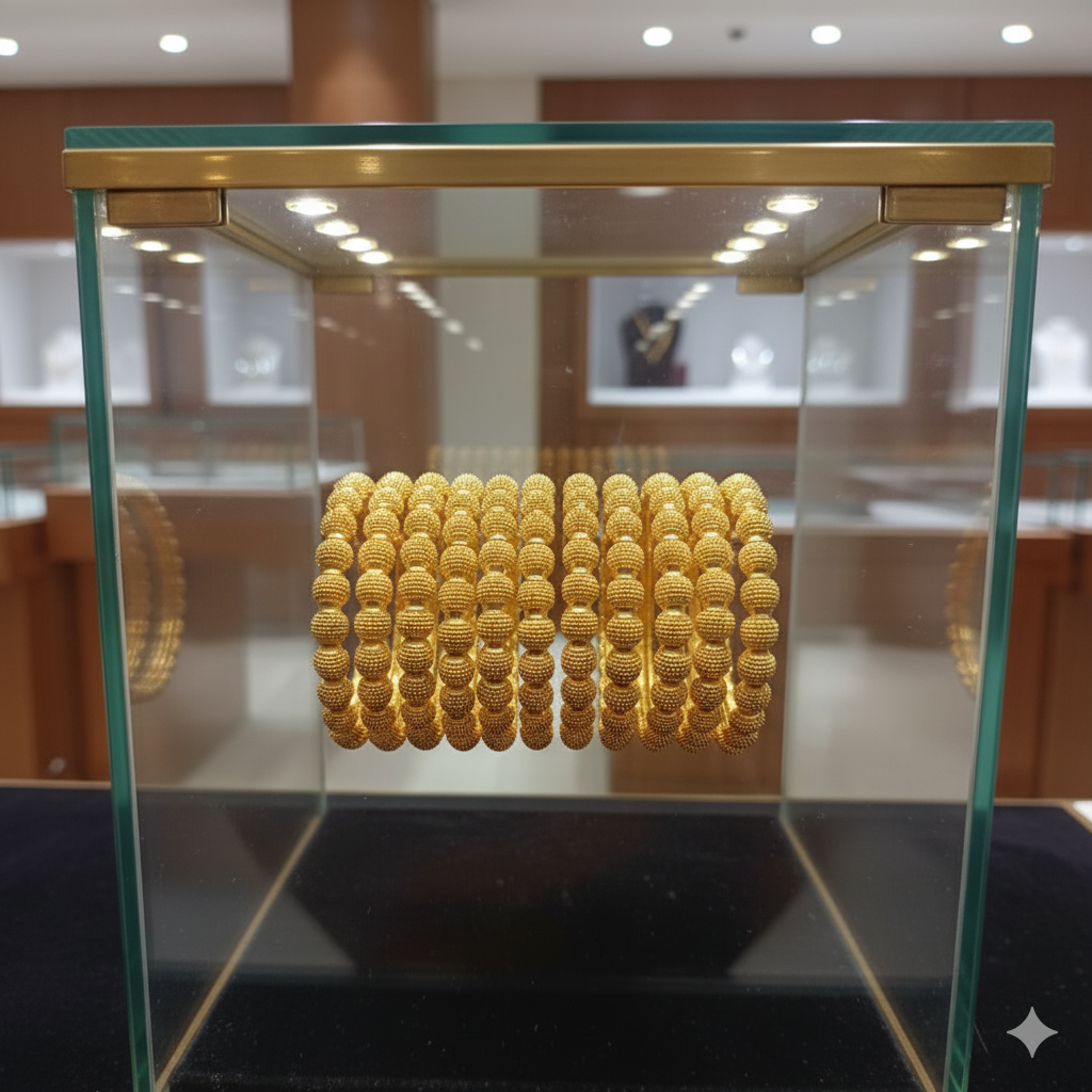 Gold-Plated 6-Piece Bangle Set.