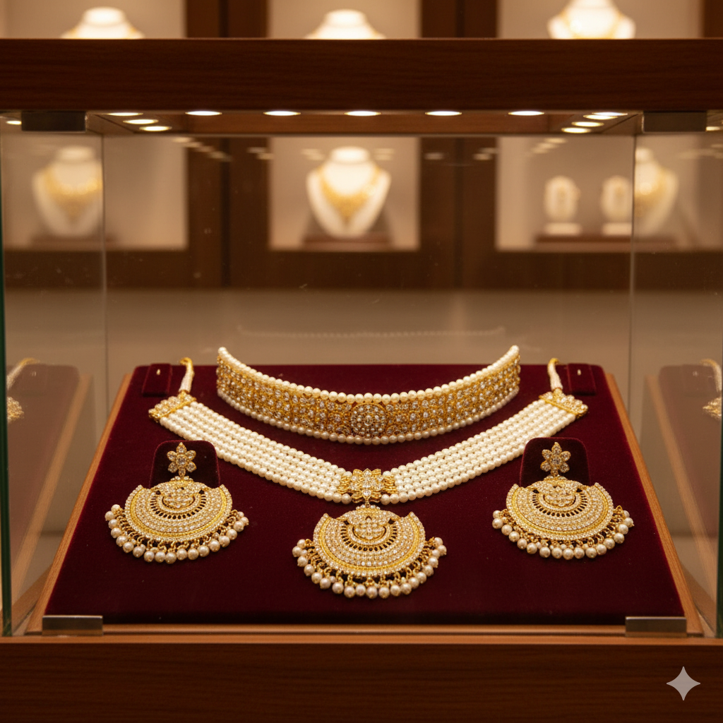 Elegant Gold Look Necklace Set