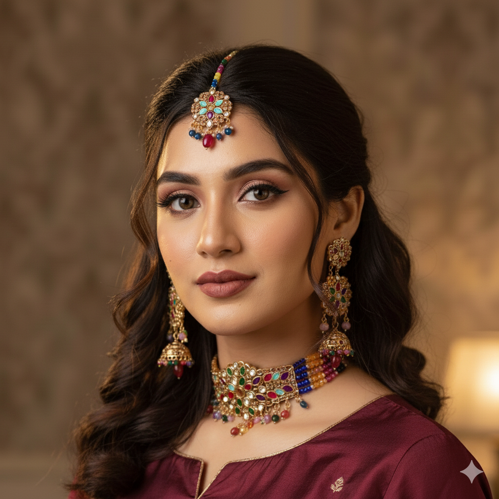 "Royal Multi-Color Necklace Set