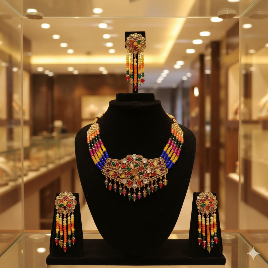 "Royal Multi-Color Necklace Set