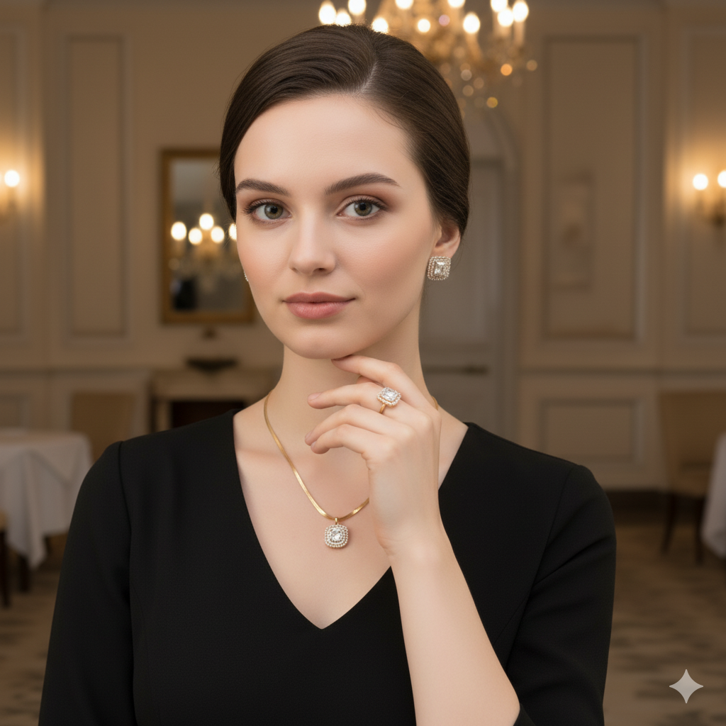 Elegant Gold-Plated Locket Set