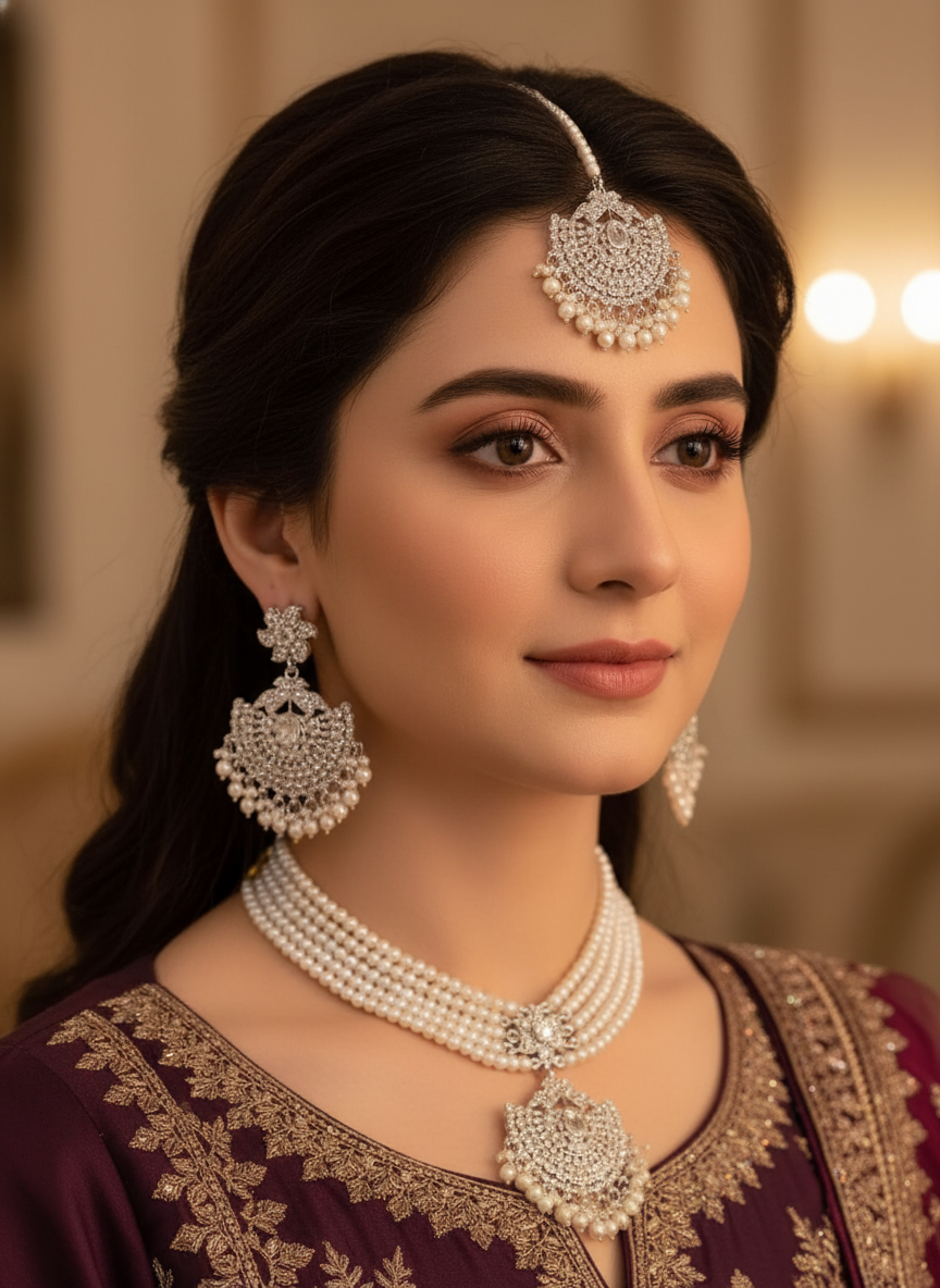 Premium Necklace Set Collection Silver