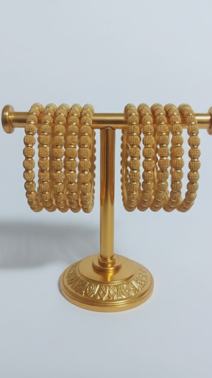 Gold-Plated 6-Piece Bangle Set.