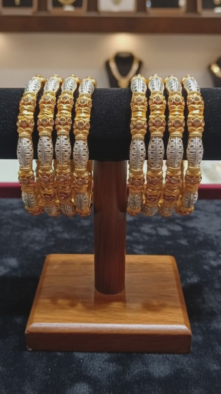 Gold-Plated  6 piece  Bangle Set.